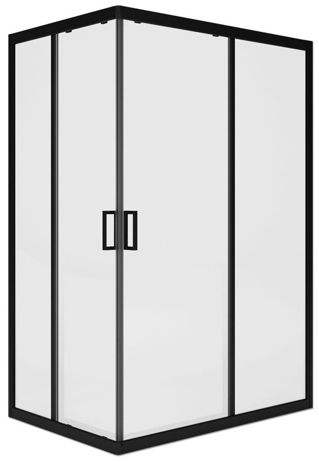 Душевое ограждение KABINKA.KZ двухстенное Universal PRO BLACK, 1200х1750 мм купить,0