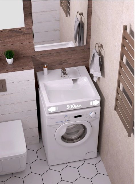 Раковина над стиральной машиной 50 см KABINKA.KZ Марго V58D1 купить,49500