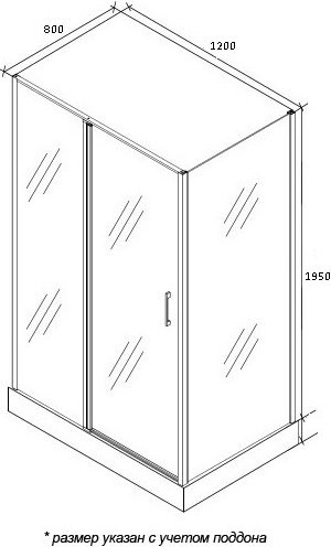 Душевое ограждение Cerutti SPA одностенное VICTORIA120 , 1200х1950 мм купить,NaN