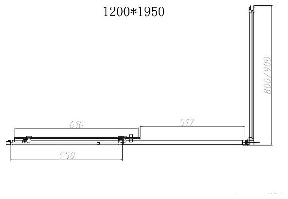 Душевое ограждение KABINKA.KZ двухстенное VSR-4SN8012CL, 1200х1950 мм купить,NaN