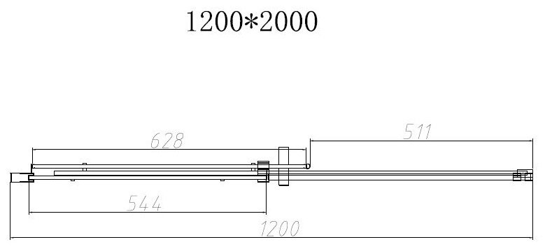 Душевое ограждение KABINKA.KZ одностенное Dice VDS-4D120CLGM, 1200х1950 мм