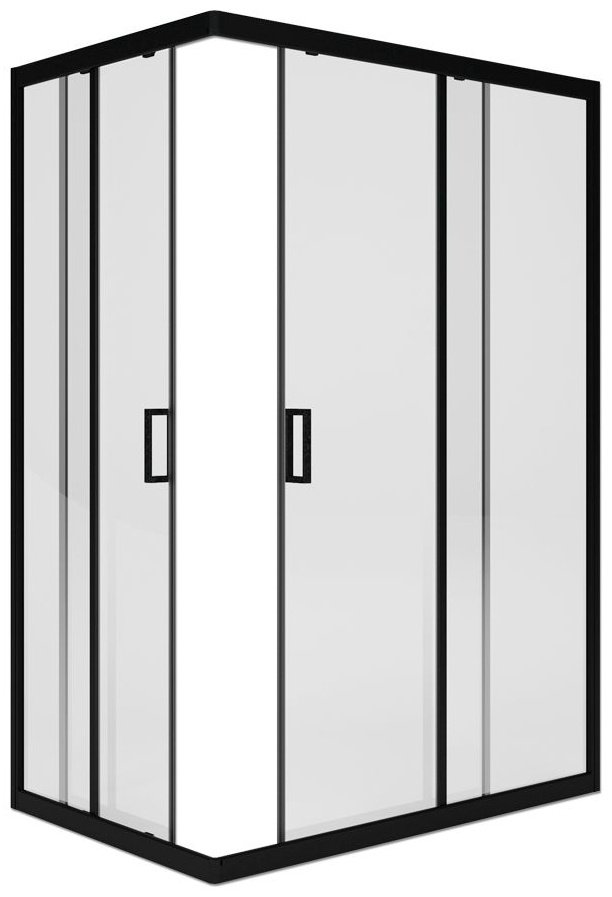 Душевое ограждение KABINKA.KZ двухстенное Universal PRO BLACK, 1200х1750 мм купить,NaN