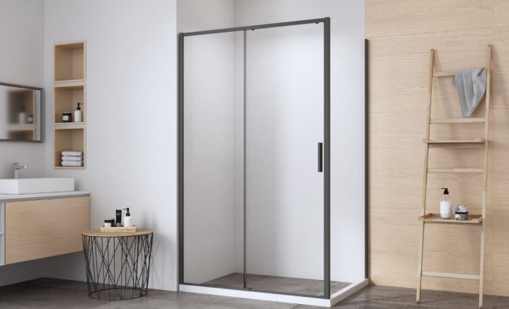 Душевое ограждение KABINKA.KZ двухстенное AE65-150x80-BT, 1500х1900 мм