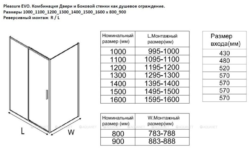 Душевое ограждение KABINKA.KZ двухстенное AE65-150x80-BT, 1500х1900 мм
