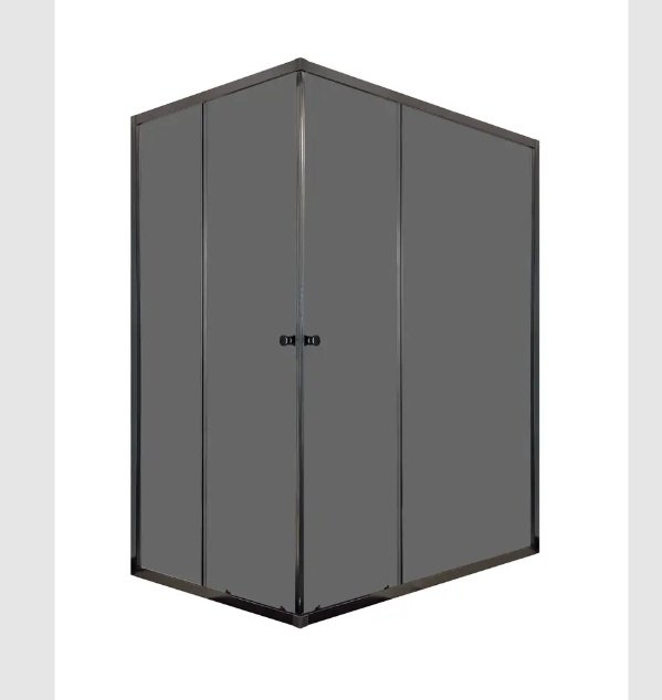 Душевое ограждение KABINKA.KZ двухстенное DS04Cb108L0T00.Gt-Black, 1000х1900 мм купить,NaN