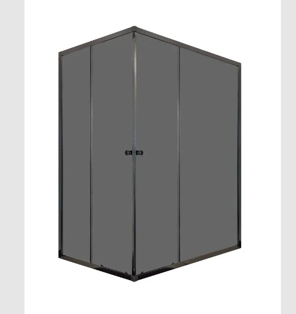 Душевое ограждение KABINKA.KZ двухстенное DS04Cb108L0T00.Gt-Black, 1000х1900 мм купить,NaN