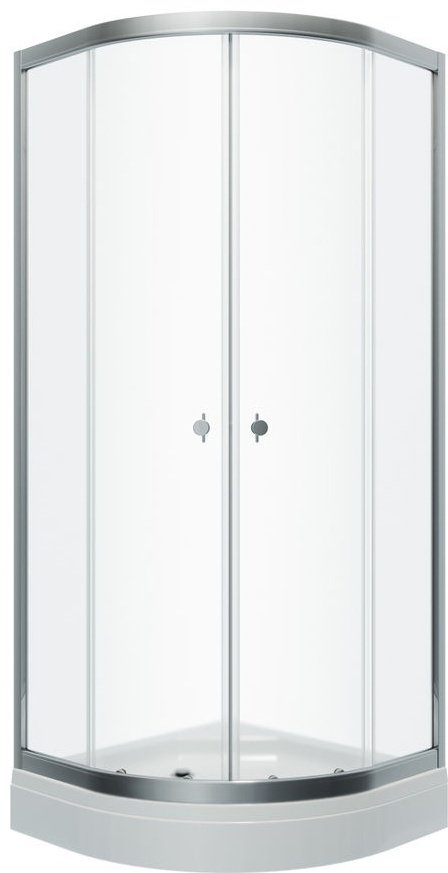 Душевое ограждение Triton двухстенное "Альфа-Хром" 90х90, 900х900х2020 мм