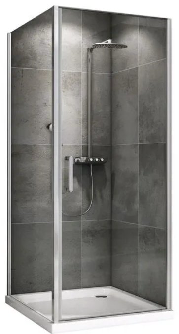 Душевое ограждение Abber двухстенное AG04100-S100, 1000х1950 мм