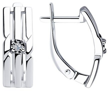 SOKOLOV SET-87010024_19 вес 4.29 г серебро, бриллиант - ForteMarket SOKOLOV SET-87010024_19 вес 4.29 г серебро, бриллиант купить,0