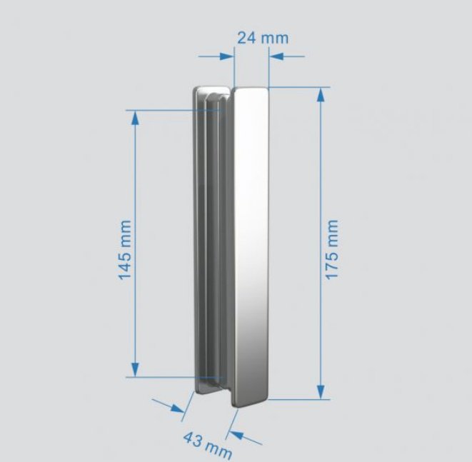 Душевое ограждение Abber двухстенное AG07100-S70, 700х1950 мм