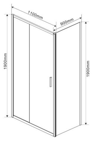 Душевое ограждение KABINKA.KZ двухстенное VSR-1G9011CH, 900х1900 мм - ForteMarket Душевое ограждение KABINKA.KZ двухстенное VSR-1G9011CH, 900х1900 мм купить,0