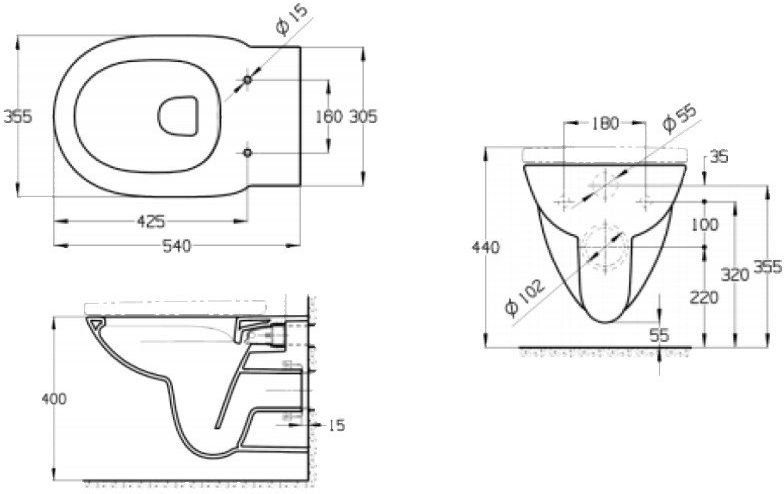 Унитаз Roca Debba Round Rimless 7346998000 белый купить,NaN