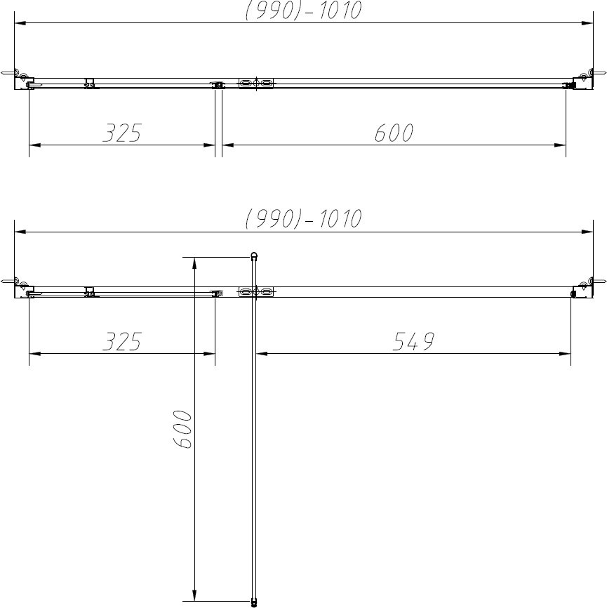 Душевое ограждение KABINKA.KZ одностенное VDP-4SN100CL, 1000х1950 мм