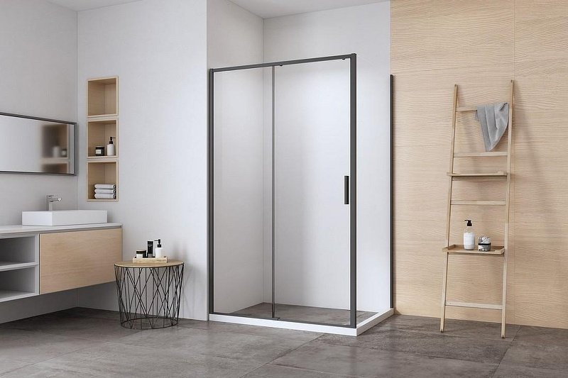 Душевое ограждение KABINKA.KZ двухстенное AE65-100x80-BT, 800х1900 мм купить,0