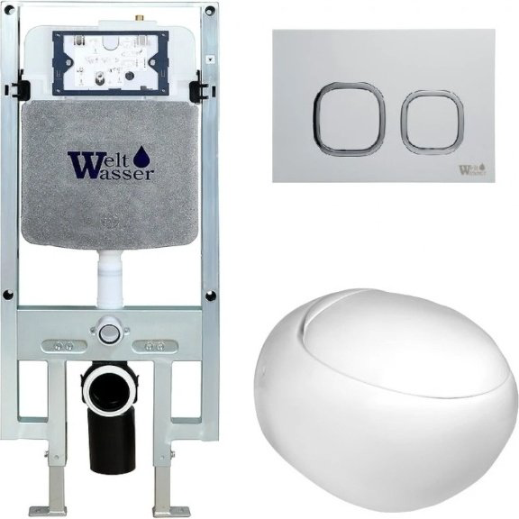 WeltWasser унитаз с инсталляцией JECKENBACH 004 GL-WT, санфаянс купить,NaN