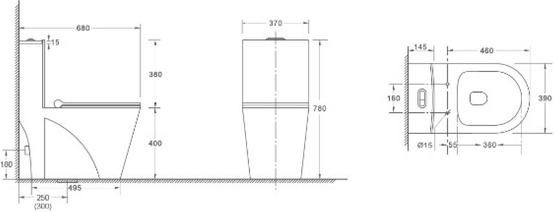 WeltWasser унитаз-моноблок WELZBACH 001 GL-WT, санфаянс купить,0