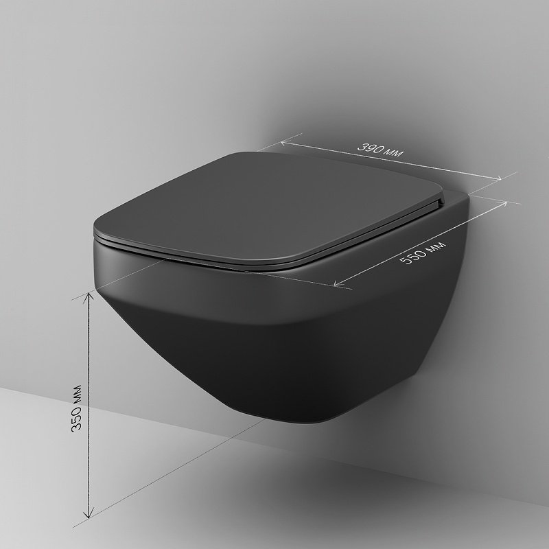 Унитаз AM.PM C50A1700MBSC черный купить,NaN
