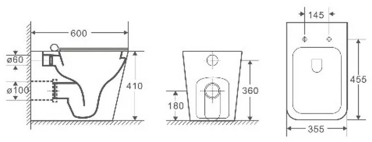 WeltWasser унитаз с инсталляцией GELBACH 002, санфаянс купить,0