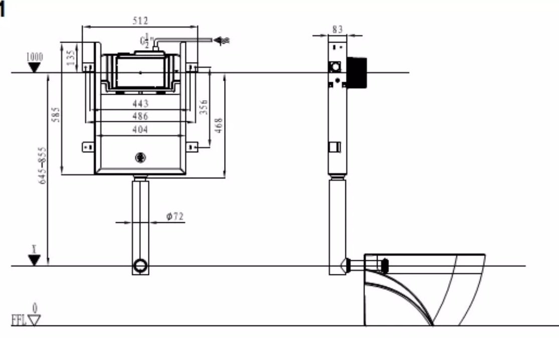 WeltWasser унитаз с инсталляцией GELBACH 002, санфаянс купить,0