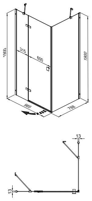 Душевое ограждение Triton Ширма Брава-Хром 120x80см купить,NaN