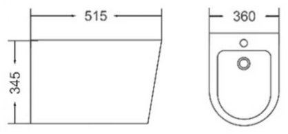 SANTOP биде ST-0553MB, санфарфор купить,0