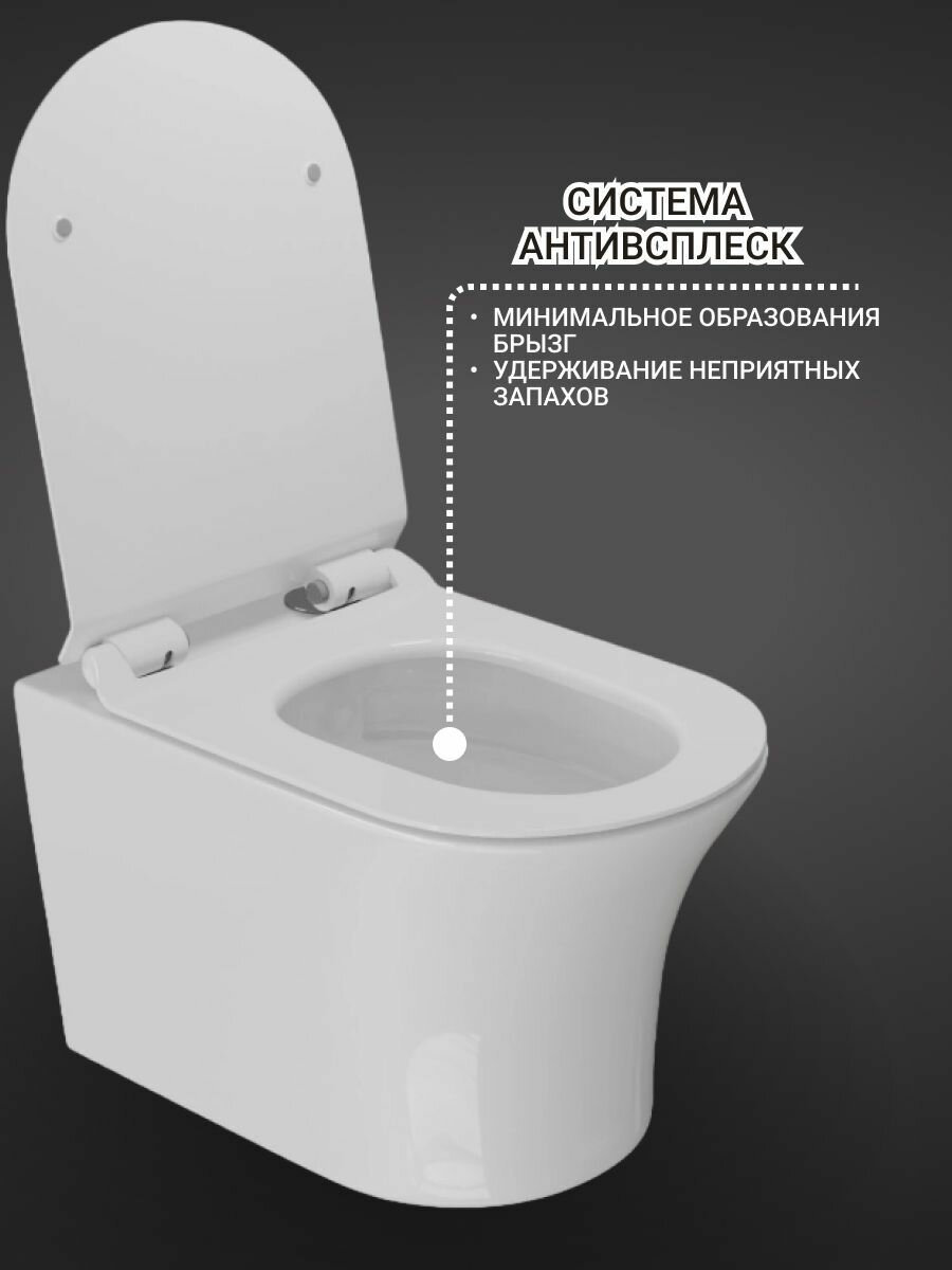 Унитаз Уклад Wave Star с инсталляцией белый купить,NaN