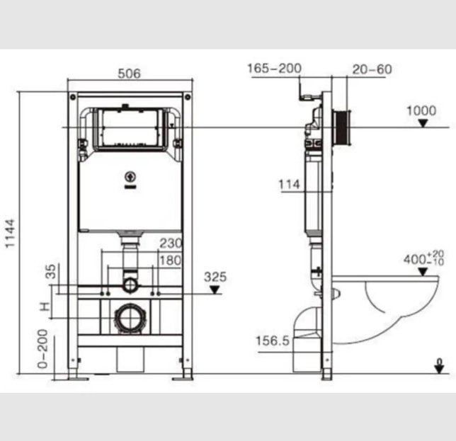 Унитаз WeltWasser AS506ST29 с инсталляцией черный купить,375500