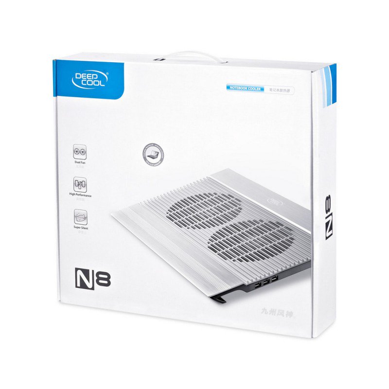 Подставка для ноутбука Deepcool N8 DP-N24N-N8SR серебристая - ForteMarket Подставка для ноутбука Deepcool N8 DP-N24N-N8SR серебристая купить,0