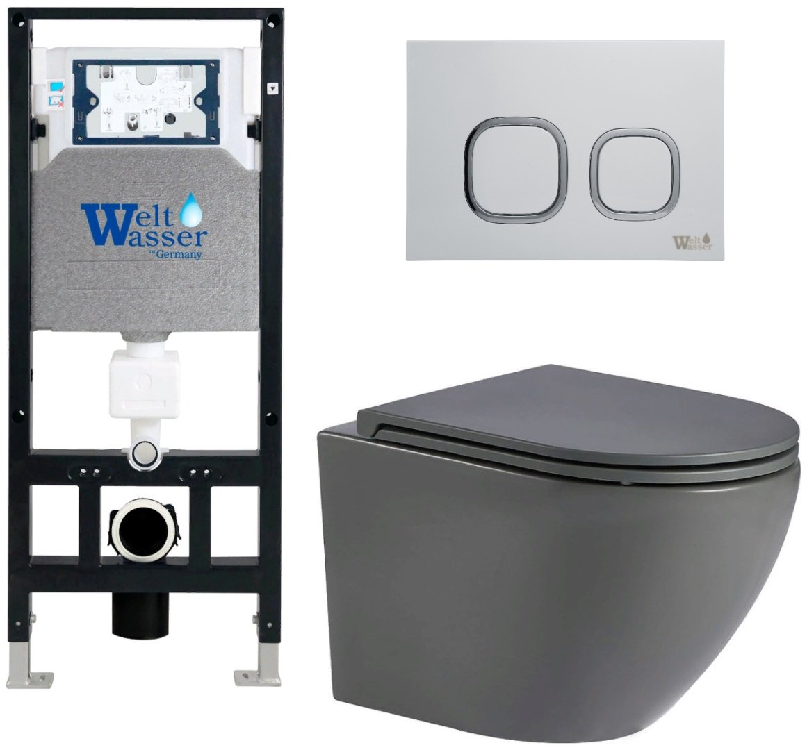 WeltWasser унитаз с инсталляцией MERZBACH AM50668, санфаянс