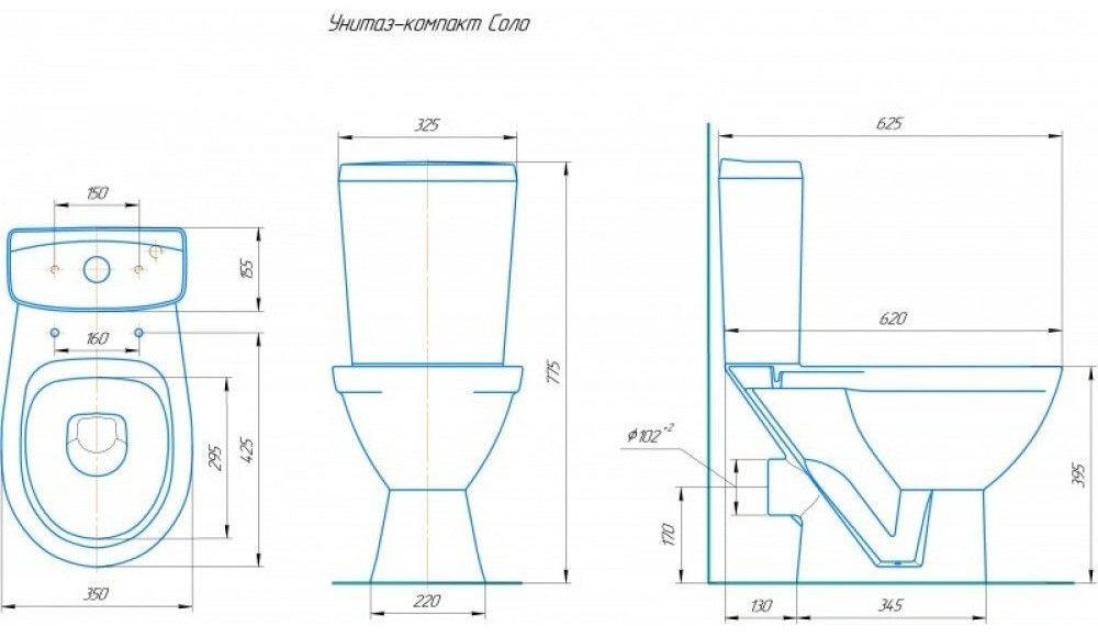 ROSA унитаз Соло Люкс, санфарфор
