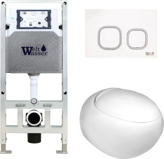 Унитаз WeltWasser Jeckenbach 004 GL-WT с инсталляцией белый купить,342900
