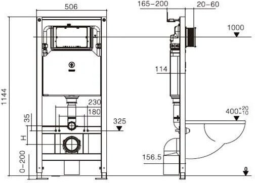 Унитаз WeltWasser Jeckenbach 004 GL-WT с инсталляцией белый купить,342900