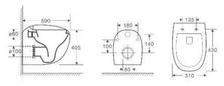 Унитаз WeltWasser Jeckenbach 004 GL-WT с инсталляцией белый купить,342900