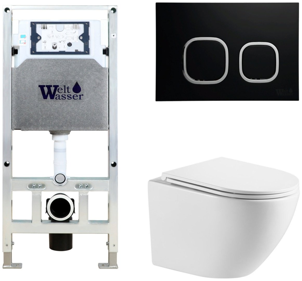WeltWasser унитаз с инсталляцией Merzbach 043 GL-WT, санфаянс