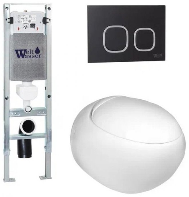 WeltWasser унитаз с инсталляцией JECKENBACH 004 GL-WT, санфаянс купить,NaN