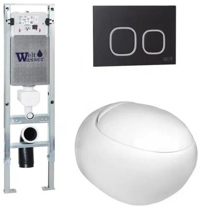 WeltWasser унитаз с инсталляцией JECKENBACH 004 GL-WT, санфаянс купить,NaN