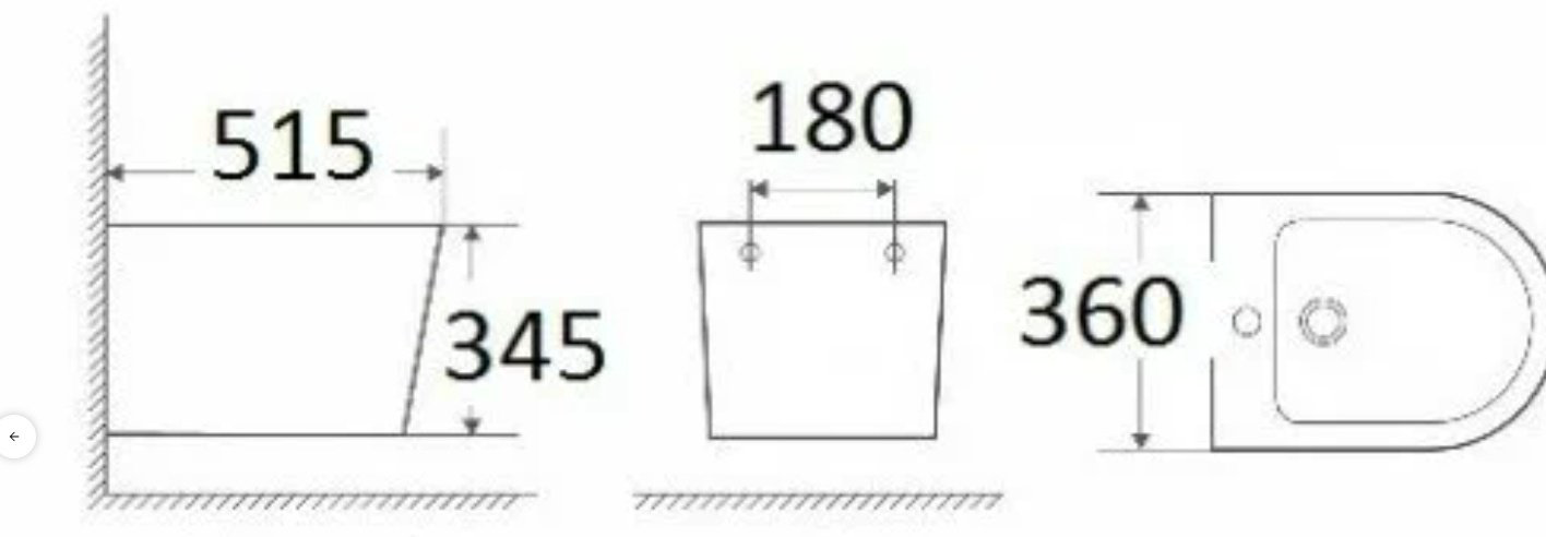 WeltWasser биде SALZBACH 005 MT-BL, санфаянс