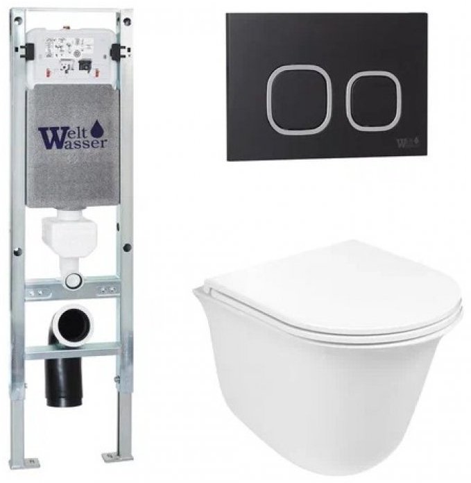 WeltWasser унитаз с инсталляцией TELBACH 004 GL-WT, санфаянс