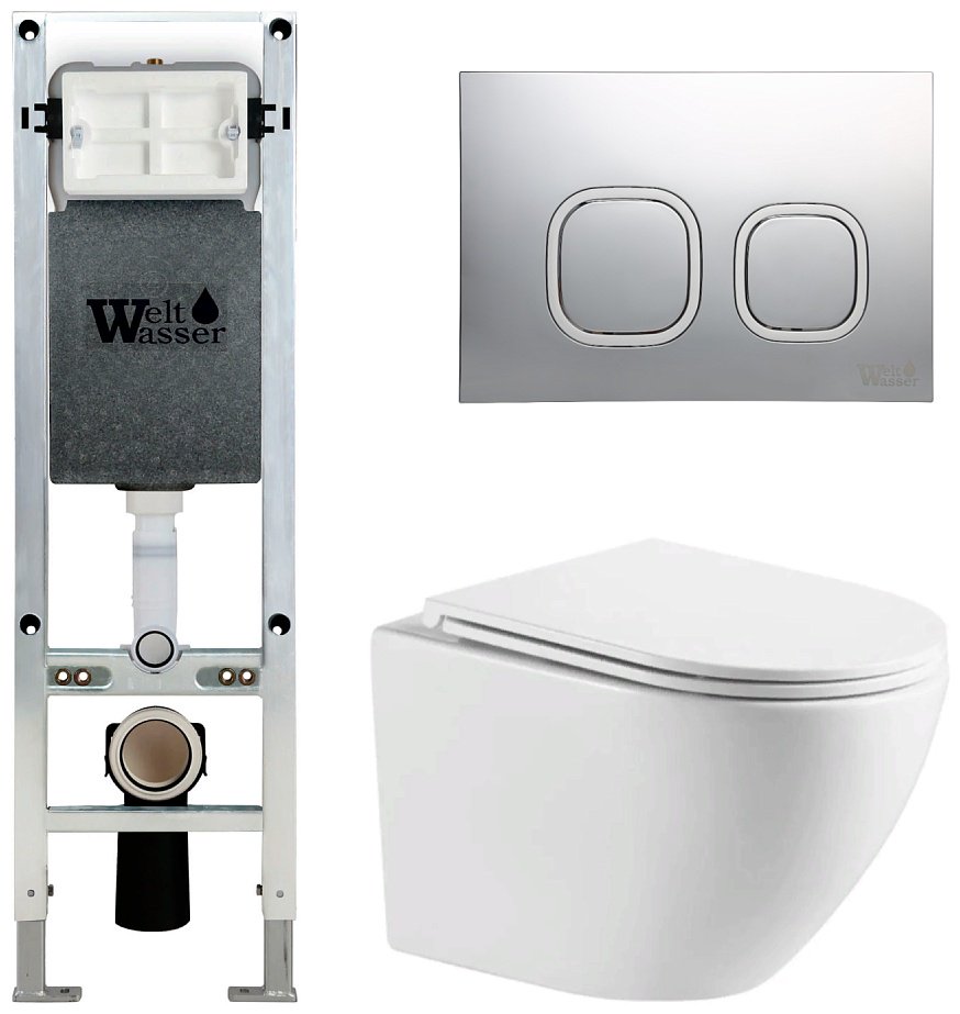 WeltWasser унитаз с инсталляцией MERZBACH 043 MT-WT, санфаянс
