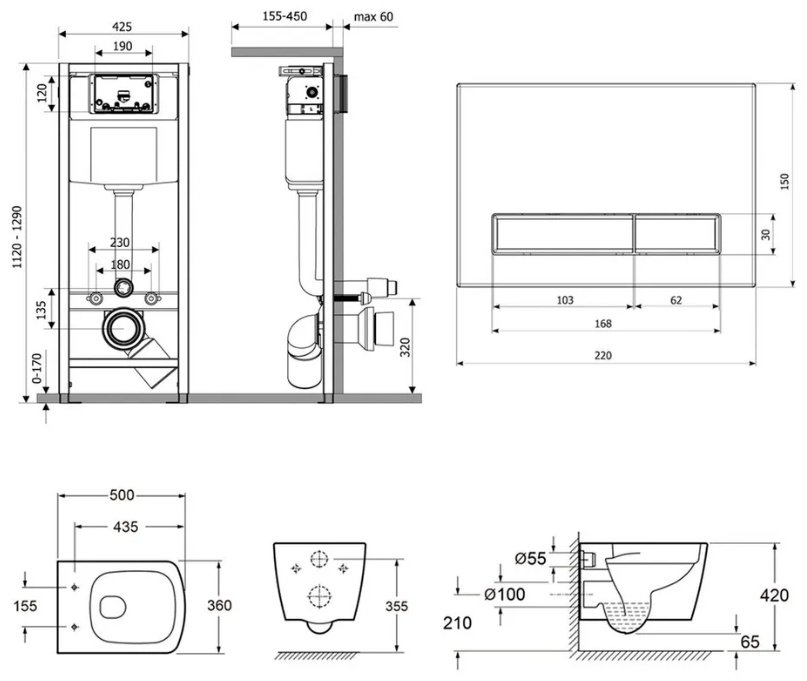 Унитаз Lavinia Boho Relfix Aveo Rimless 77050205 с инсталляцией белый