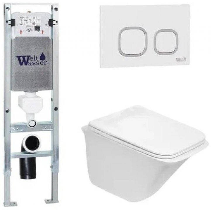 WeltWasser унитаз с инсталляцией ROTBACH 004 GL-WT, санфаянс