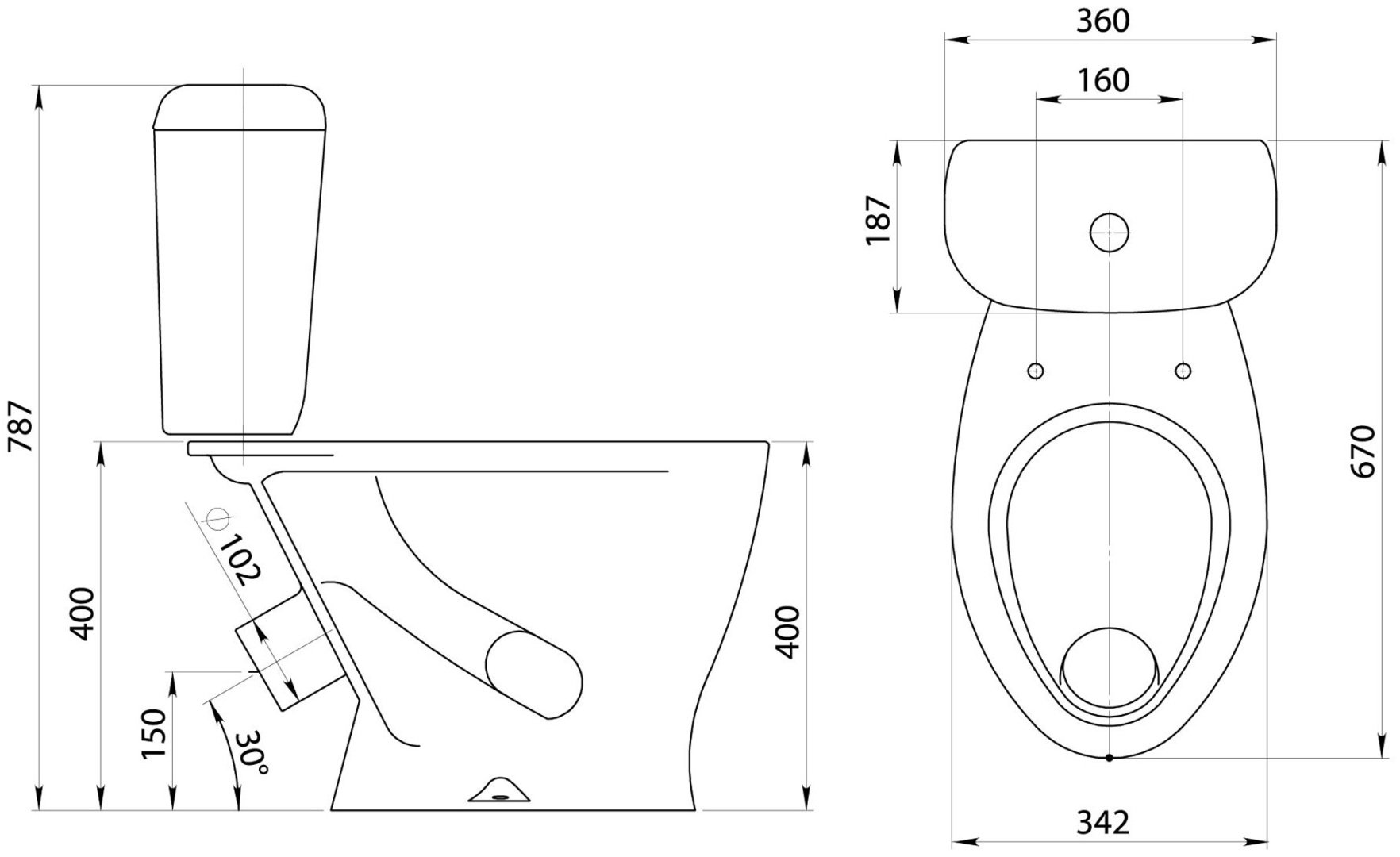Унитаз Santeri Воротынский 1P4017S0000BF белый