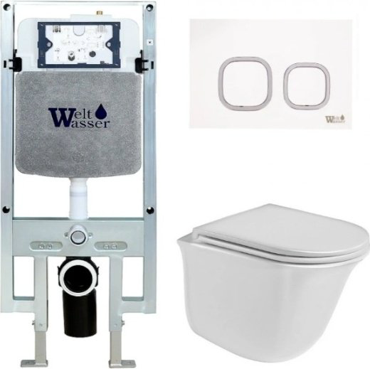 Унитаз WeltWasser Telbach 004 GL-WT белый купить,NaN