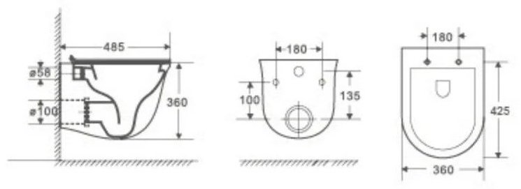 WeltWasser унитаз TELBACH 004 GL-WT, санфаянс