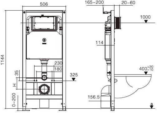 WeltWasser унитаз с инсталляцией MERZBACH AM50666, санфаянс купить,371400