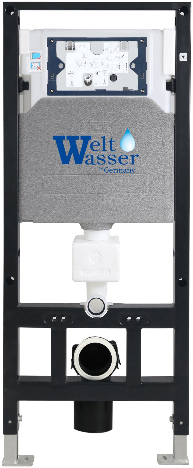 Унитаз WeltWasser Merzbach AM50666 с инсталляцией серый купить,NaN