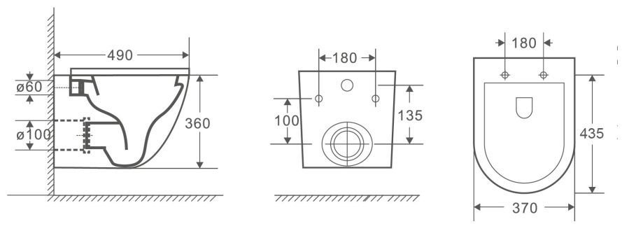 WeltWasser унитаз с инсталляцией MERZBACH AM50666, санфаянс купить,0