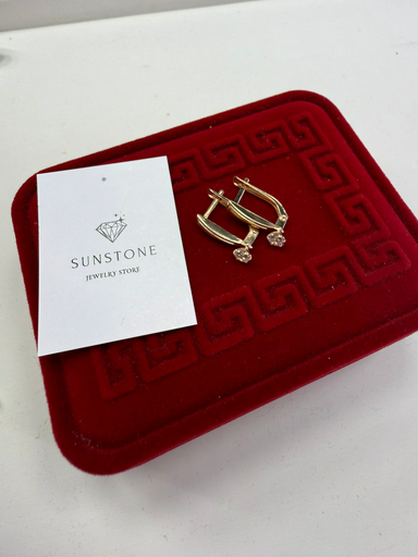 Серьги Sunstone S231 1.1 гр золото 585