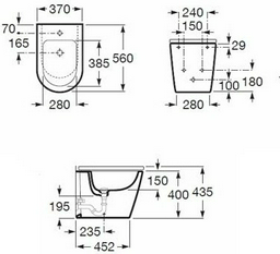 Биде Roca Inspira Round 7357527000 белое