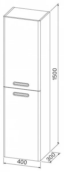 Шкаф навесной Iddis Brick 40 BRI40W0i97 40x30x150см белый купить,NaN